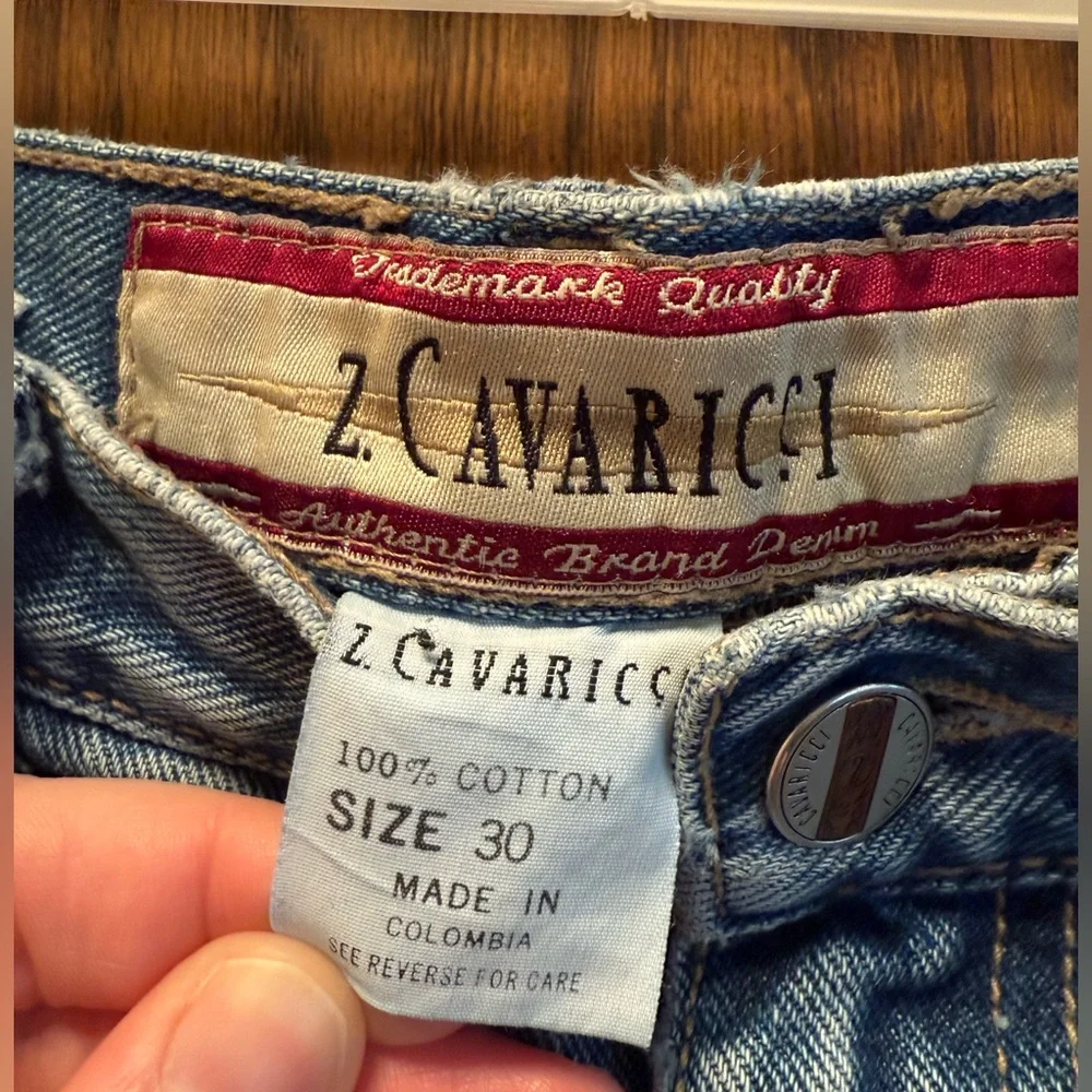 Vintage Z. Cavaricci Embroidered Jean Shorts